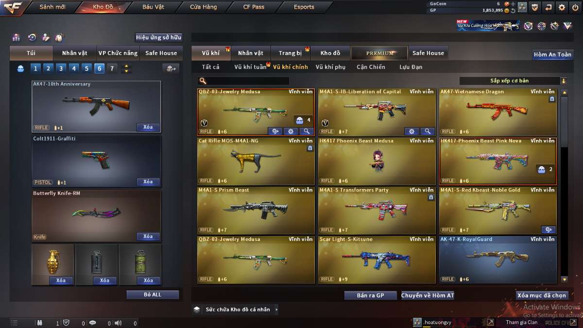 shop acc cf uy tin gia re